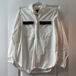 J CREW CHEVRON BEADED BLOUSE